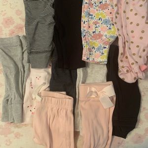 Newborn baby girl pants lot